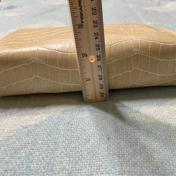 Vegan Faux Leather Makeup Cosmetic Bag Tan - Picture 9 of 9